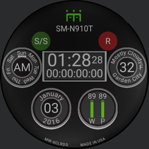 MW YOUR WATCHES NAME MW6CLRDD Marks Wear 6 Color Digital Dimmed