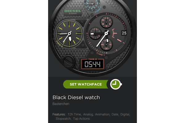 Basterchen black diesel watch