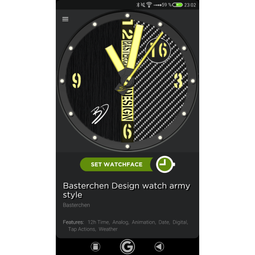 Basterchen design watch army style