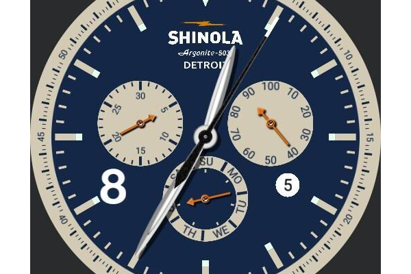 Shinola Runwell Contrast Chrono Blue by QWW