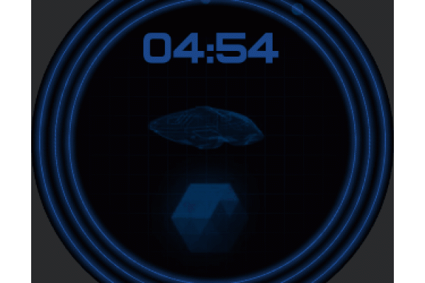 Elite Dangerous Loading Screen Hologram (DIM Blue edition)