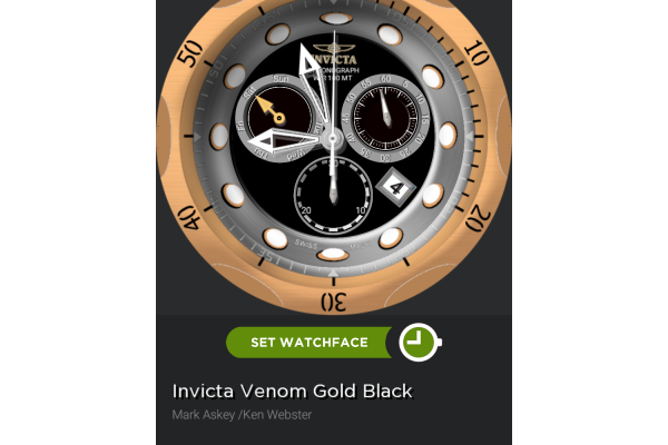 Invicta Venom Black and Gold