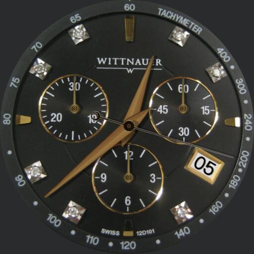 Wittnauer 12D101 Two Tone Black Diamond Chronograph