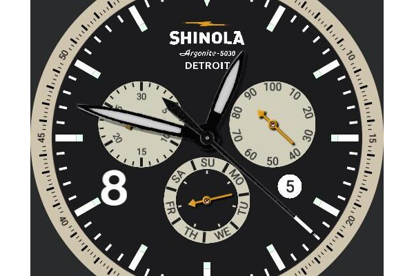 Shinola Runwell Contrast Chrono Black by QWW