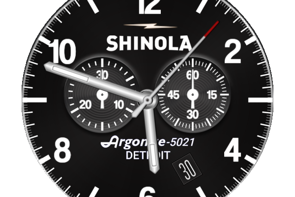 Shinola Black and white watch