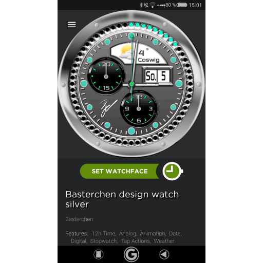Basterchen design watch silver
