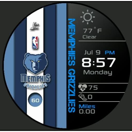Grizzlies Striped Digital