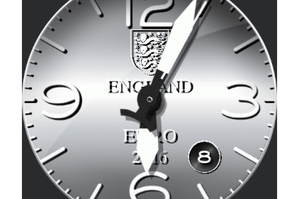 England Football Supporter Face Silver and White