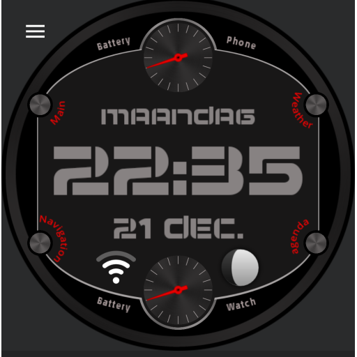 Digital watch black