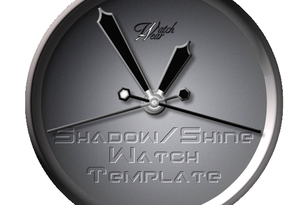 Template 2 Dark Hands Shadow Shine Watch