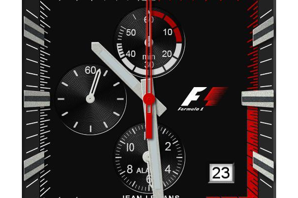 Jean Lemans F1 tachymeter red