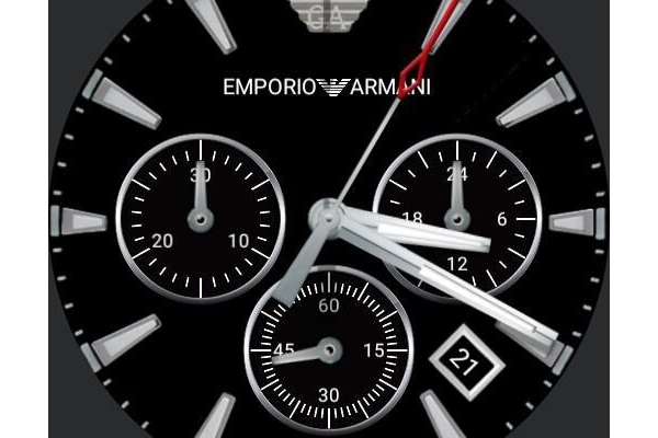 Armani black chrono