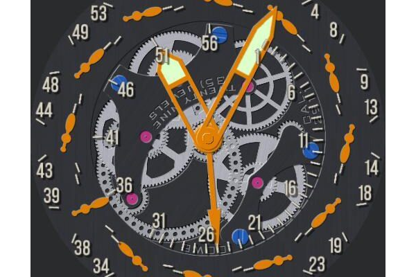 Multiple Seconds Skeleton - Black & Orange