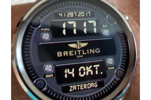 Breitling iron digital clock. Google fit