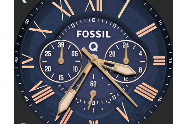 FOSSlL Q Blue/Gold