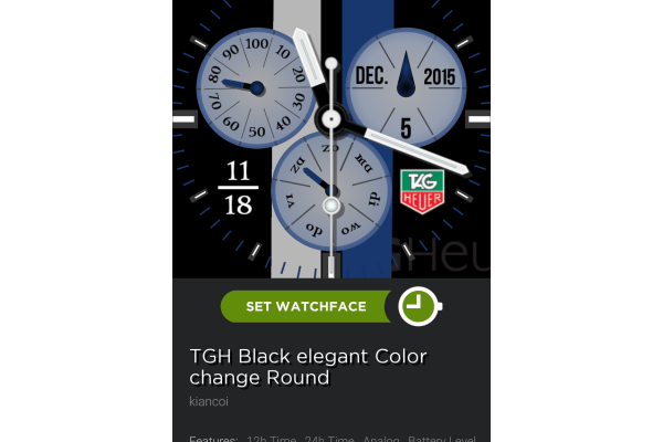 TGH Black elegant Color change Round