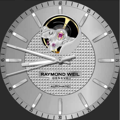 Raymond Weil Open Heart Silver Tone Tribute