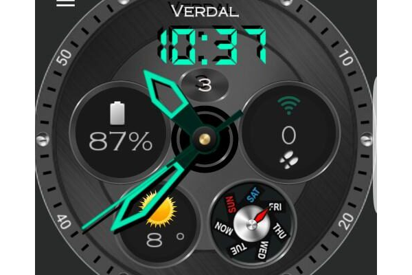 MR Watch Green with dimmed mode