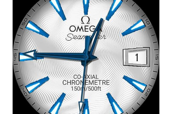 Omega Seamaster Co-Axial White Dial and Blue