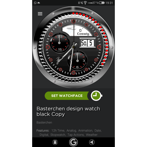 Basterchen design watch black/red