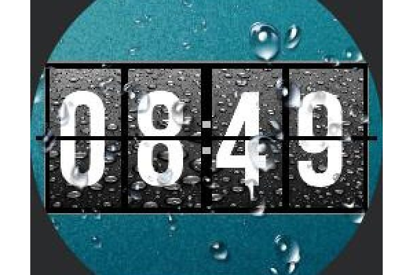 Flip with animated droplets