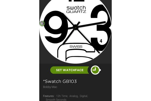 Swatch GB103 white and black