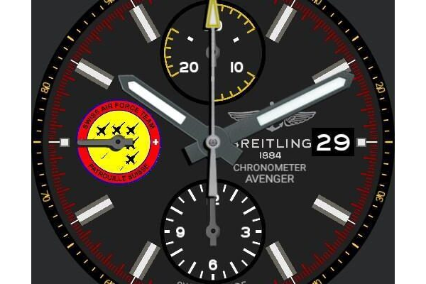 Bretling Patrouille Suisse Aviator Avenger.