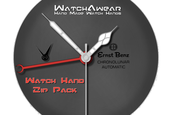 Tribute Ernst Benz Silver/White Watch Hands Zip Pack