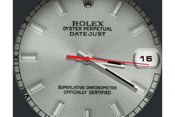 Rolex date just superlative silver white