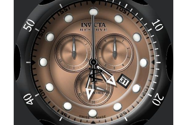 Invicta Reserve Brown Auto dim options