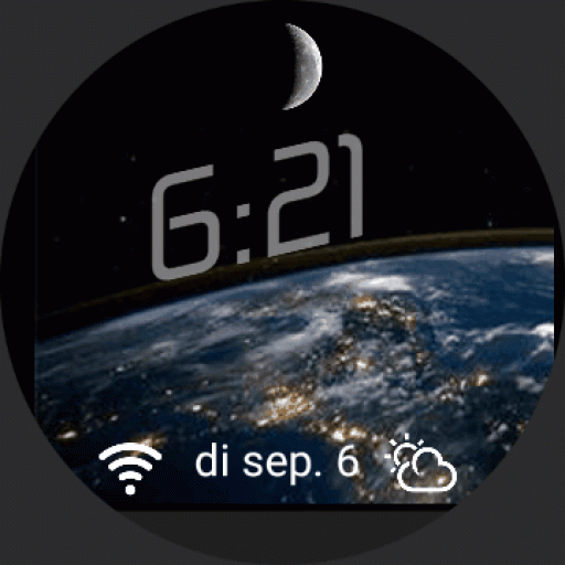 Animated iss fly over earth