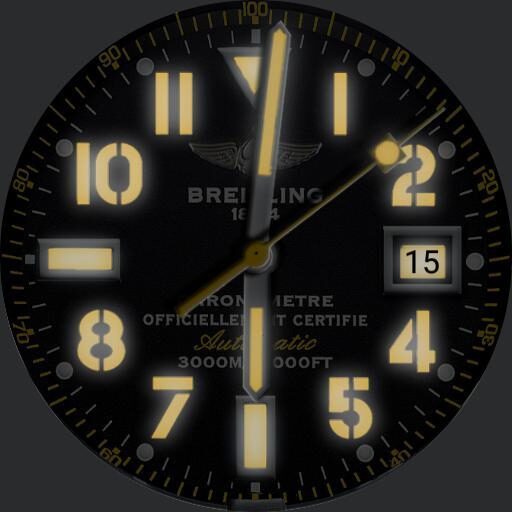 BREITLING AVENGER SEAWOLF BLACKSTEEL CODE YELLOW slo glo options
