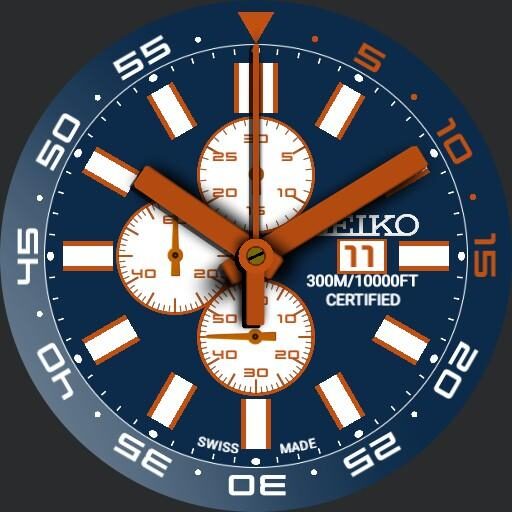 SIEKO BLUE /ORANGE DIVERS WATCH