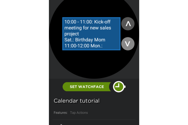 Calendar tutorial showing all calendar entries