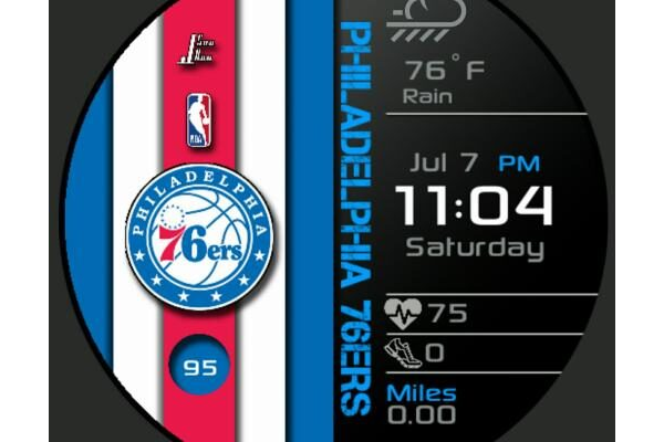 76ers Striped Digital