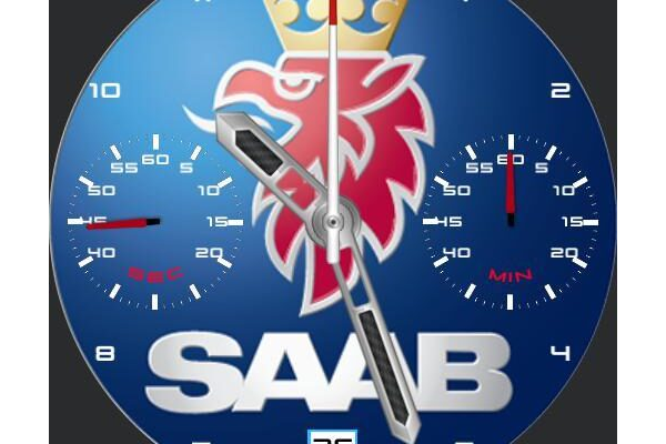Saab watch with stopwatch