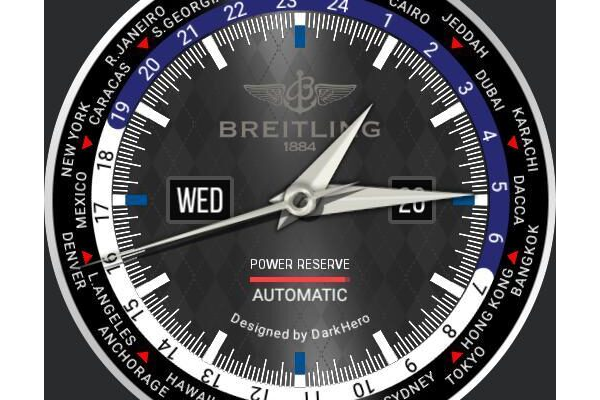 DarkHero: Breitling World Time Color Changing Dial