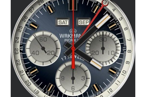 Wakmann Incabloc Triple Date Chronograph