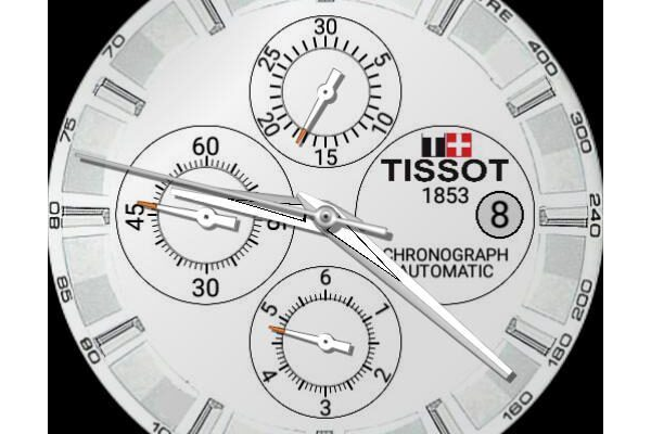 Tissot Couturier Chronograph Automatic White Dial
