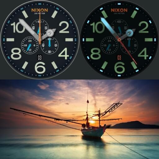 Nixon Black/Multi 15-30 Chrono (Dimmed Version)