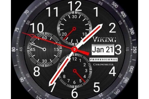 Viking Proffesional Chronometer Black Steel