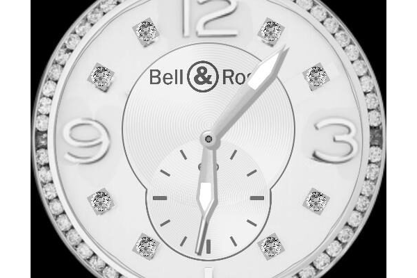 BELL & ROSS BR S WHITE CERAMIC DIAMONDS