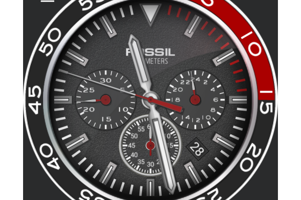 Fossil Crewmaster Sport Chronograph Red