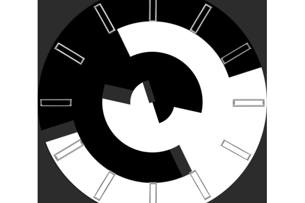 Black and White Circles with hands