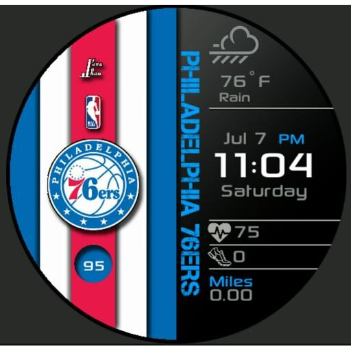 76ers Striped Digital