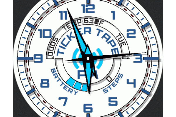 Ticker Tape Blue and Red