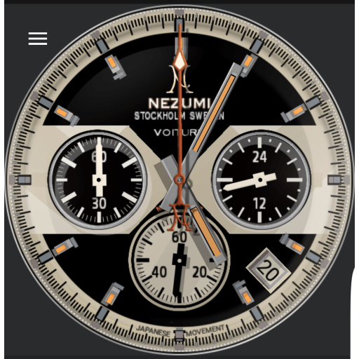Nezumi 'Voiture' black face no bezel
