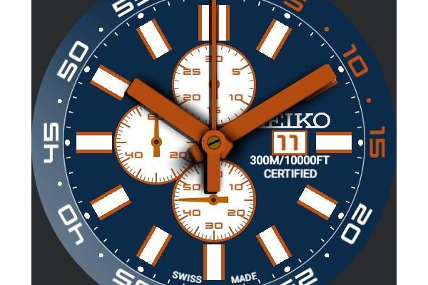 SIEKO BLUE /ORANGE DIVERS WATCH