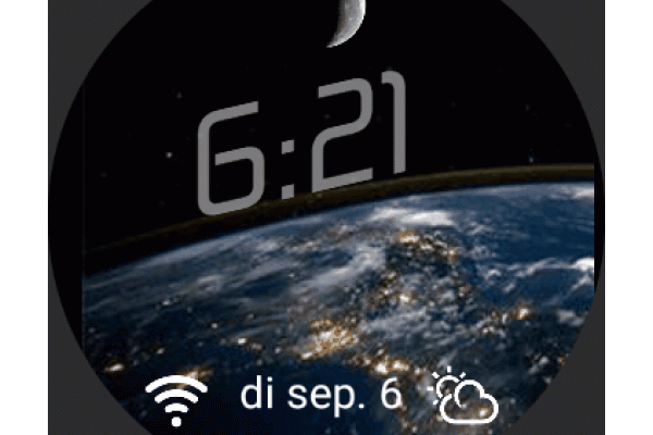 Animated iss fly over earth