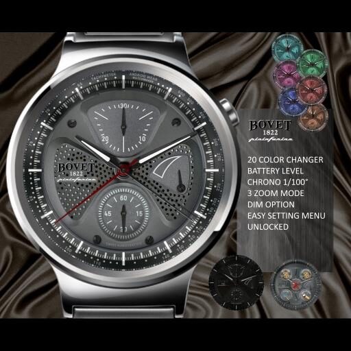 Bovet 1822 Pinifarina Bezel ColorChanger Dim  Zoom Menu